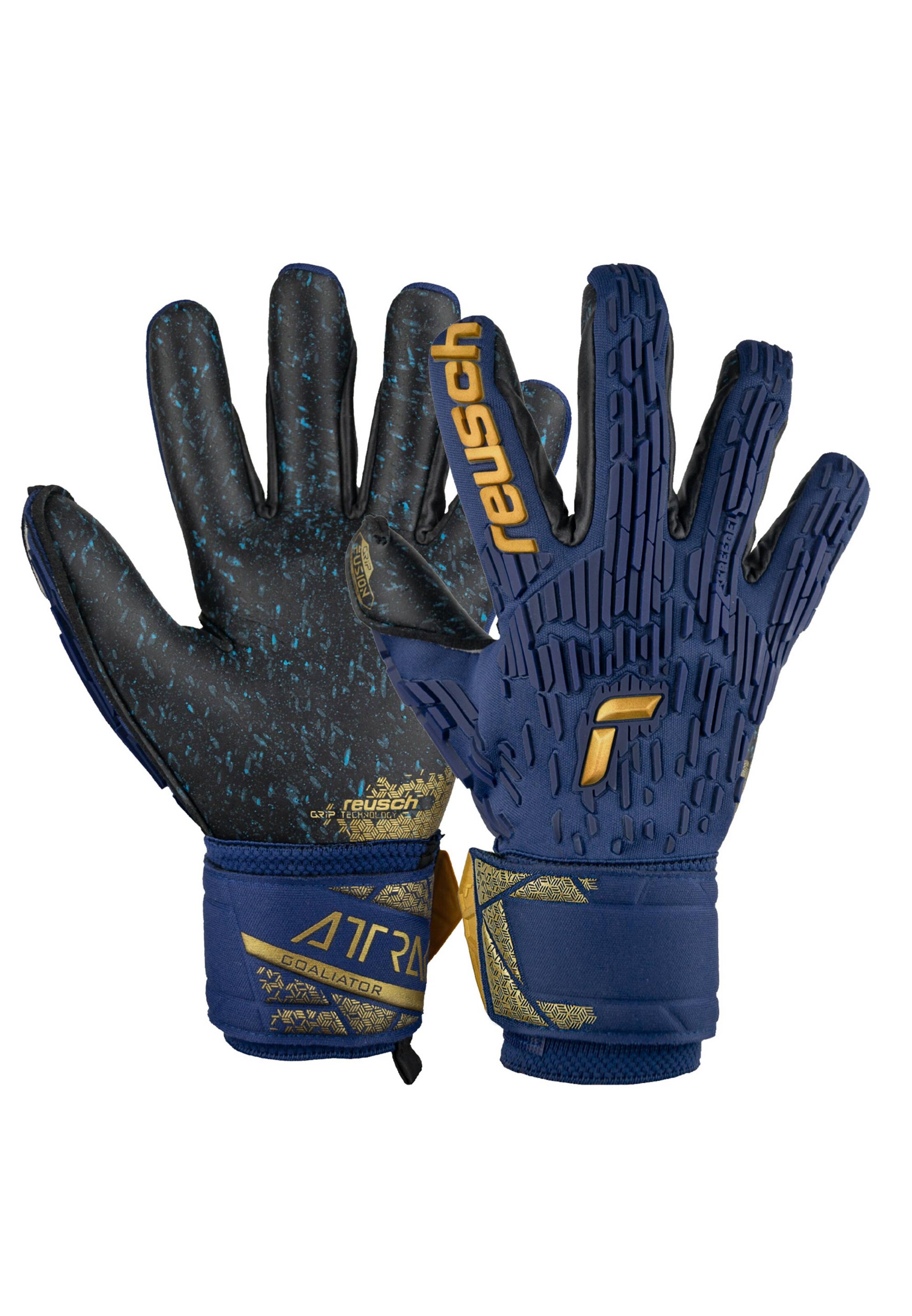 REUSCH Torwarthandschuhe 'Attrakt Freegel Fusion Goaliator' in Blau: Vorderseite