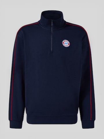 FC BAYERN MÜNCHEN Half-Zip Pullover Essentials in Blau: Vorderseite