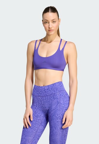 ADIDAS PERFORMANCE Bustier Sport-BH 'Optime Workout' in Lila: Vorderseite
