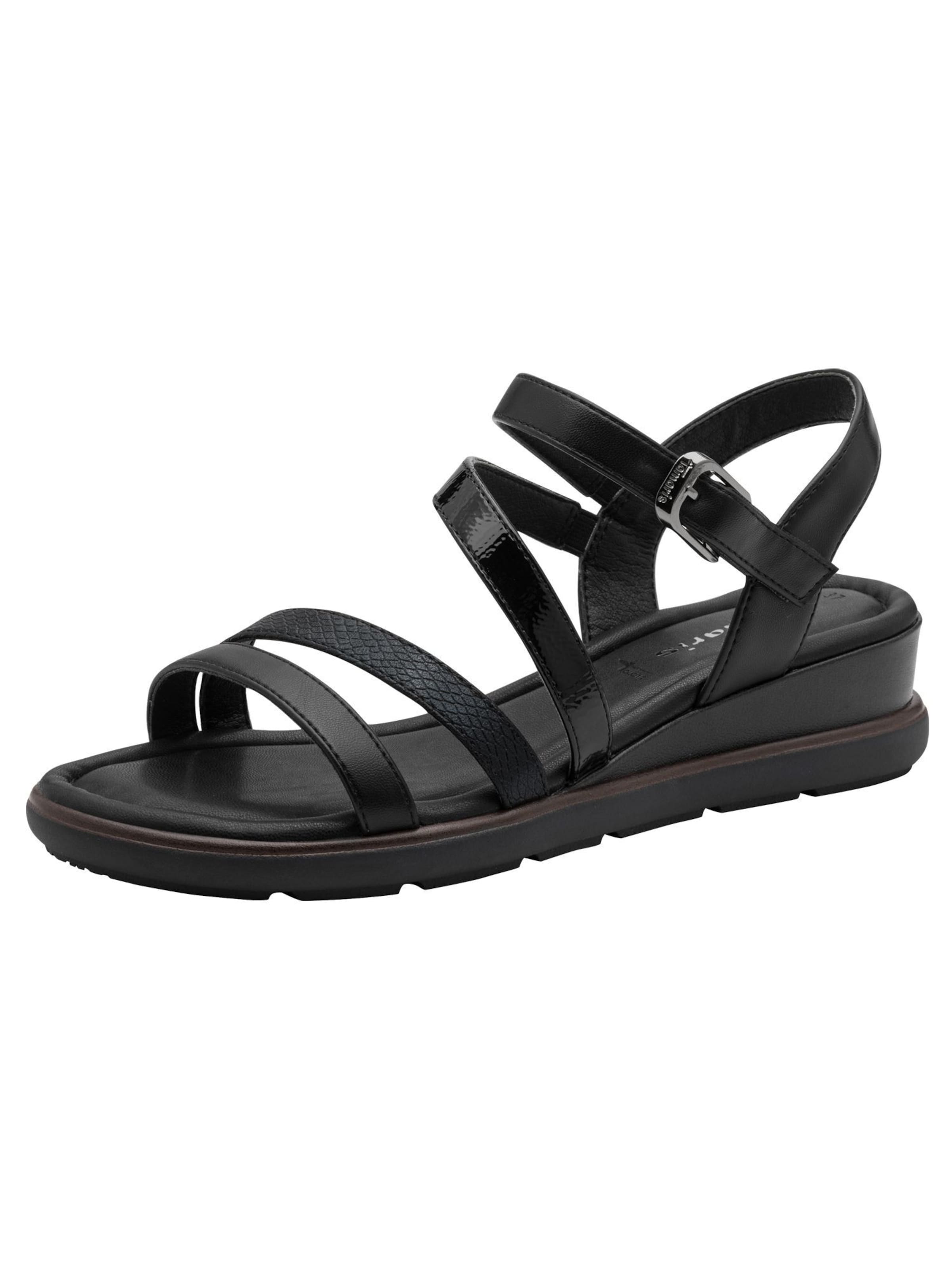 Sandales à lanières Tamaris en noir : devant