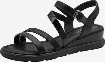 Sandales à lanières Tamaris en noir : devant