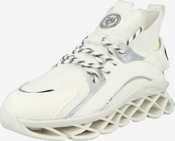 Plein Sport - Zapatillas deportivas bajas 'Runner Tiger' en blanco: frente