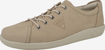 ECCO Athletic Lace-Up Shoes 'Soft 2.0' in Beige: front