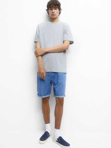 Pull&Bear Loosefit Shorts in Blau: predná strana