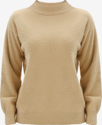 Pull-over Giorgio di Mare en beige : devant