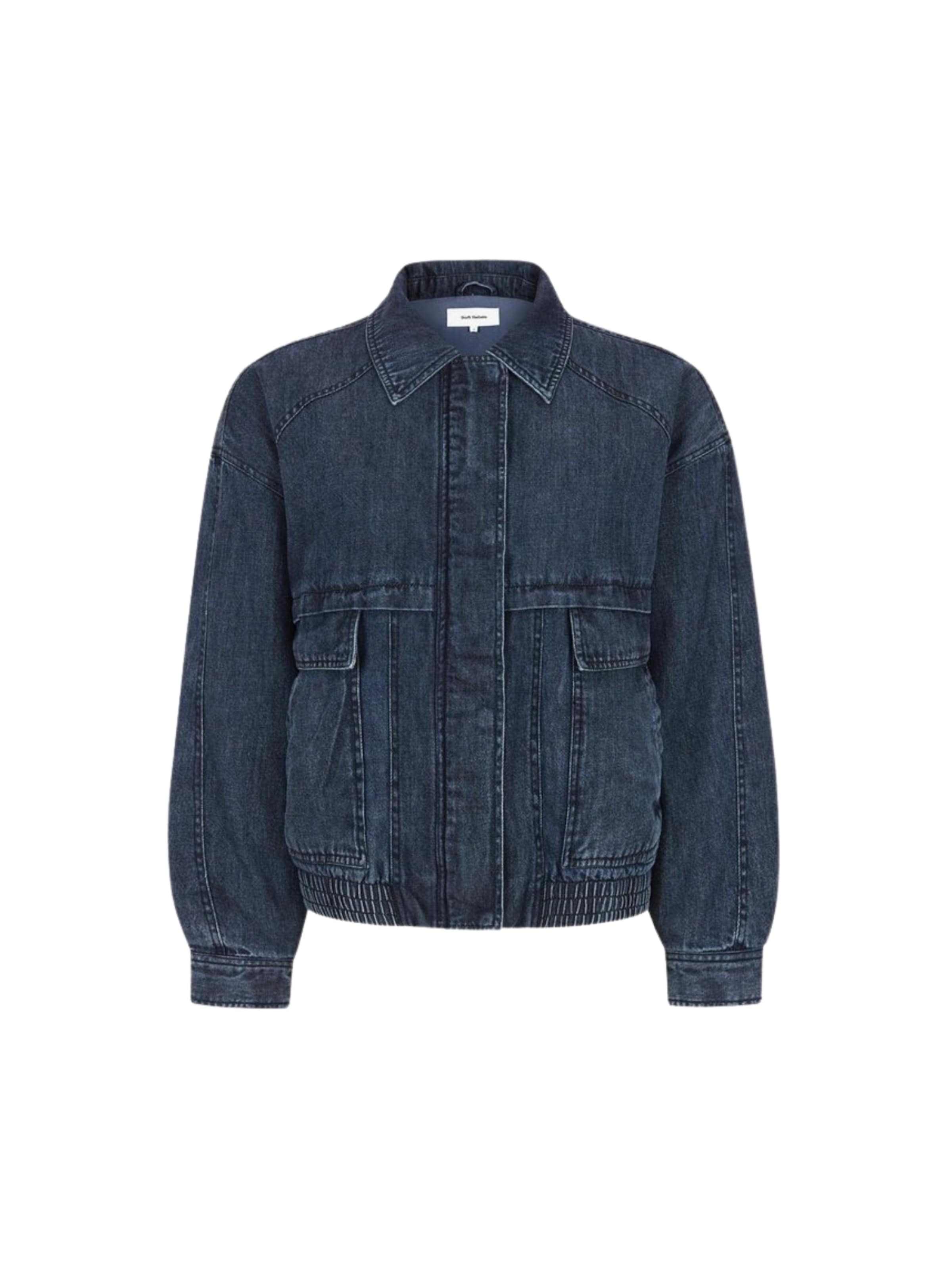 Soft Rebels Välikausitakki ' SRBindi ' värissä sininen: etupuoli