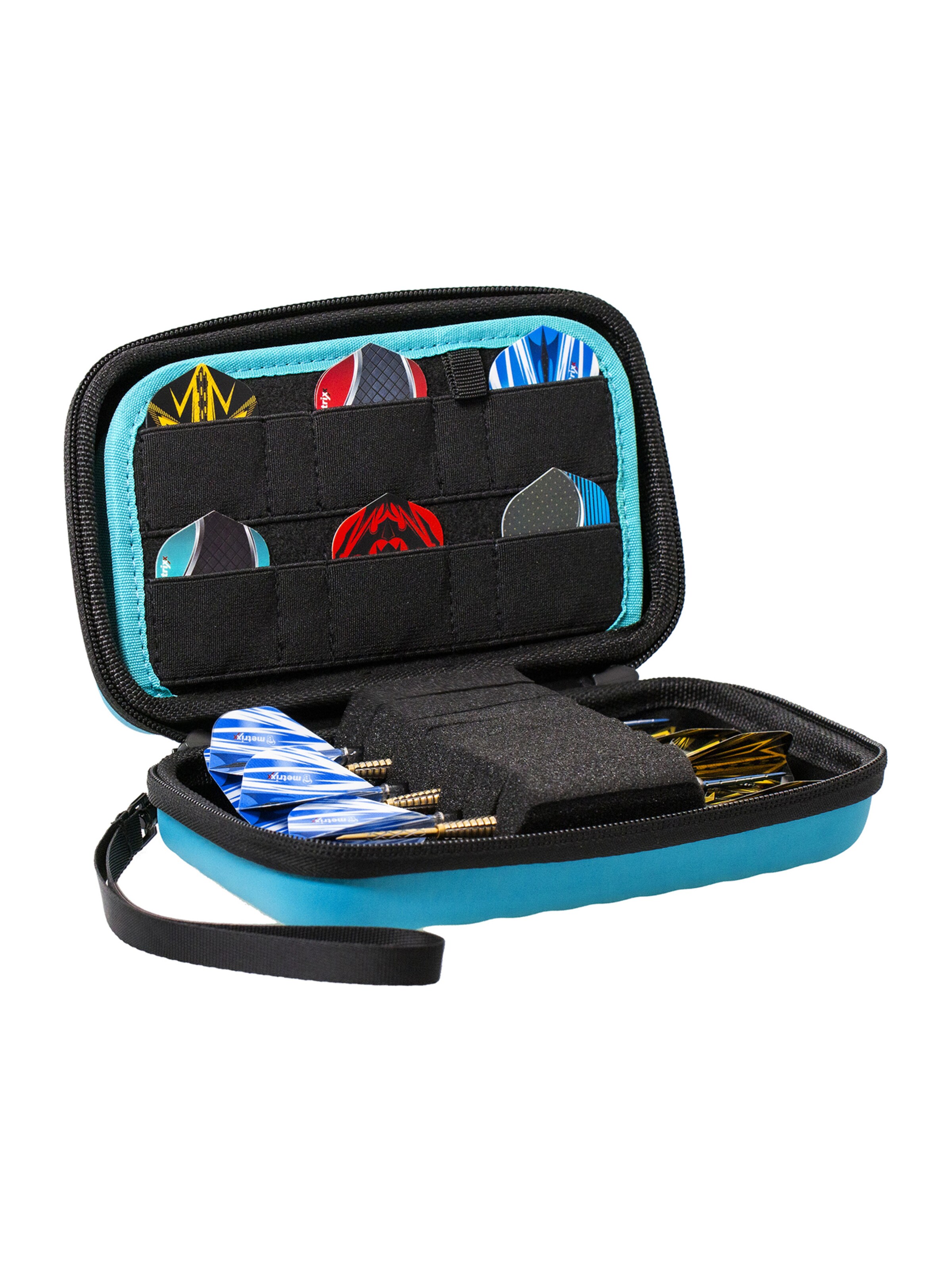 BULL'S Dartcase ' Orbis HS Carbon Darttasche Dartbox Pfeilaufbewahrung Darts-Etui ' in Blau