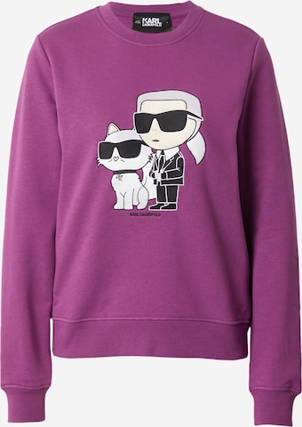 Karl Lagerfeld Sweatshirt 'Ikonik 2.0' in Purple: front