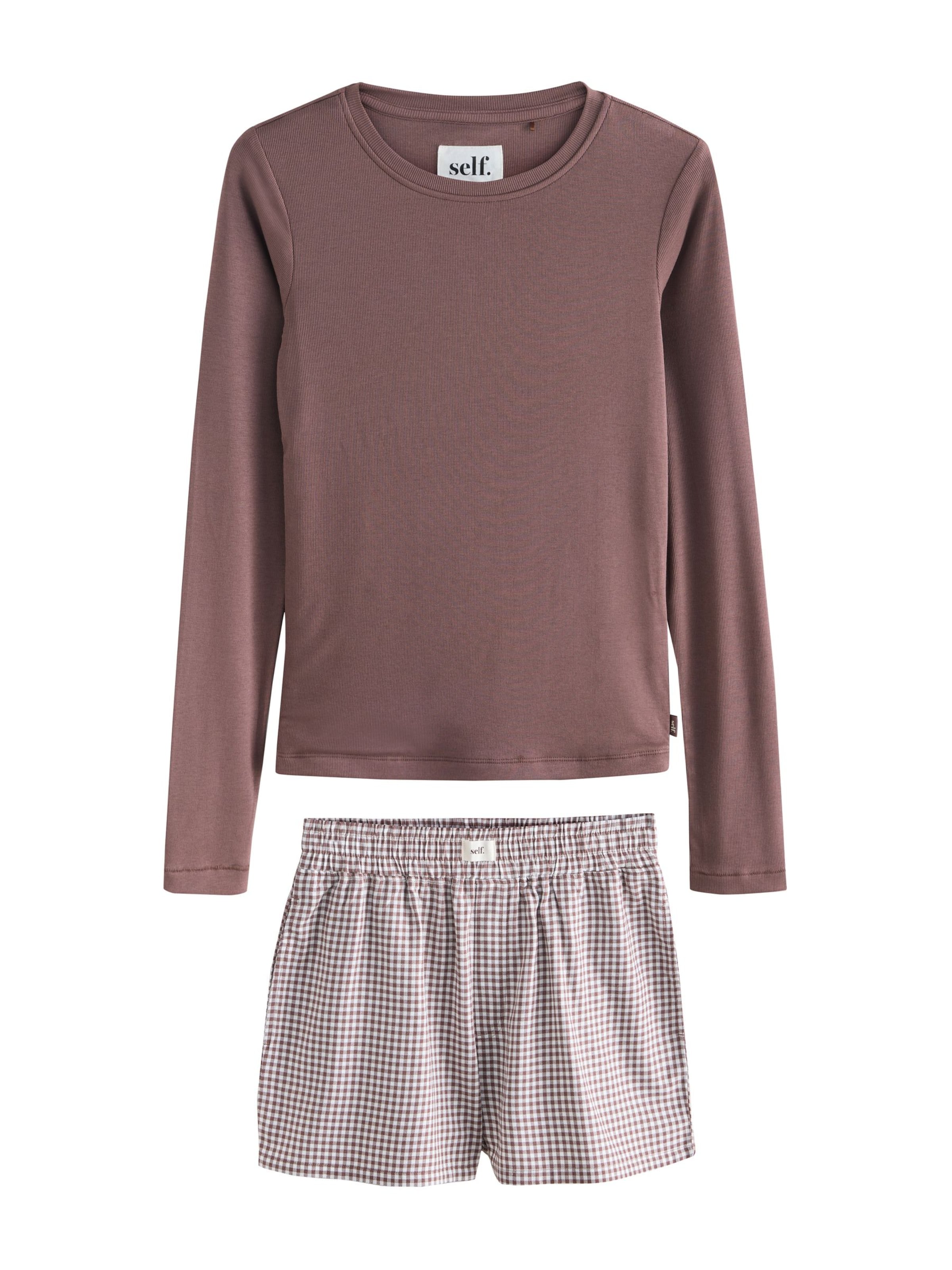 Shorty di self. in marrone: frontale