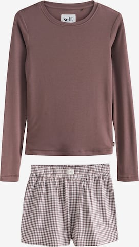 Shorty di self. in marrone: frontale