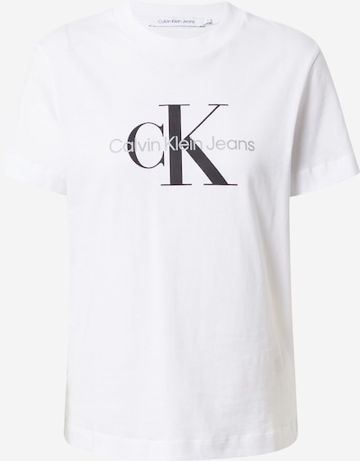 Calvin Klein Jeans Μπλουζάκι σε ανοικτό γκρι / μαύρο / offwhite, Άποψη προϊόντος