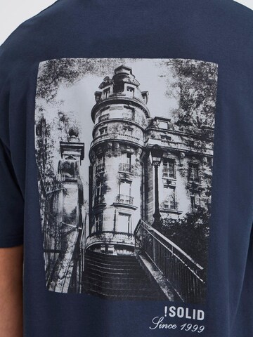 !Solid Rundhalsshirt ' SDBILOP ' in Blau