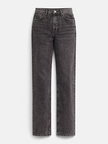 IT'S BASIC Regular Jeans 'EMMA STRAIGHT MID RISE JEANS' in Zwart: voorkant