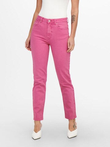 Coupe slim Jean 'Emily' ONLY en rose : devant