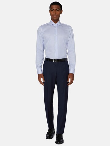 Boggi Milano Slim fit Zakelijk overhemd in Blauw