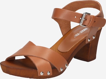 ABOUT YOU Sandals 'Anna' in Brown: front