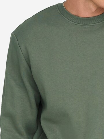 Only & Sons Sweatshirt 'Connor' in Green