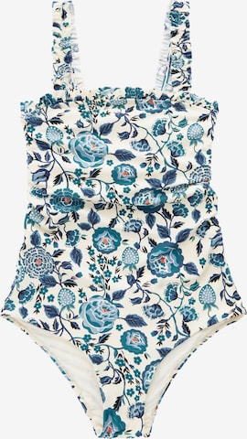 Cath KidstonBustier Jednodijelni kupaći kostim 'Cath Kidston' - plava boja: prednji dio
