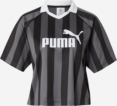 PUMA Toiminnallinen paita 'Ess' koossa XS värissä harmaa / musta / valkoinen, Tuotenäkymä