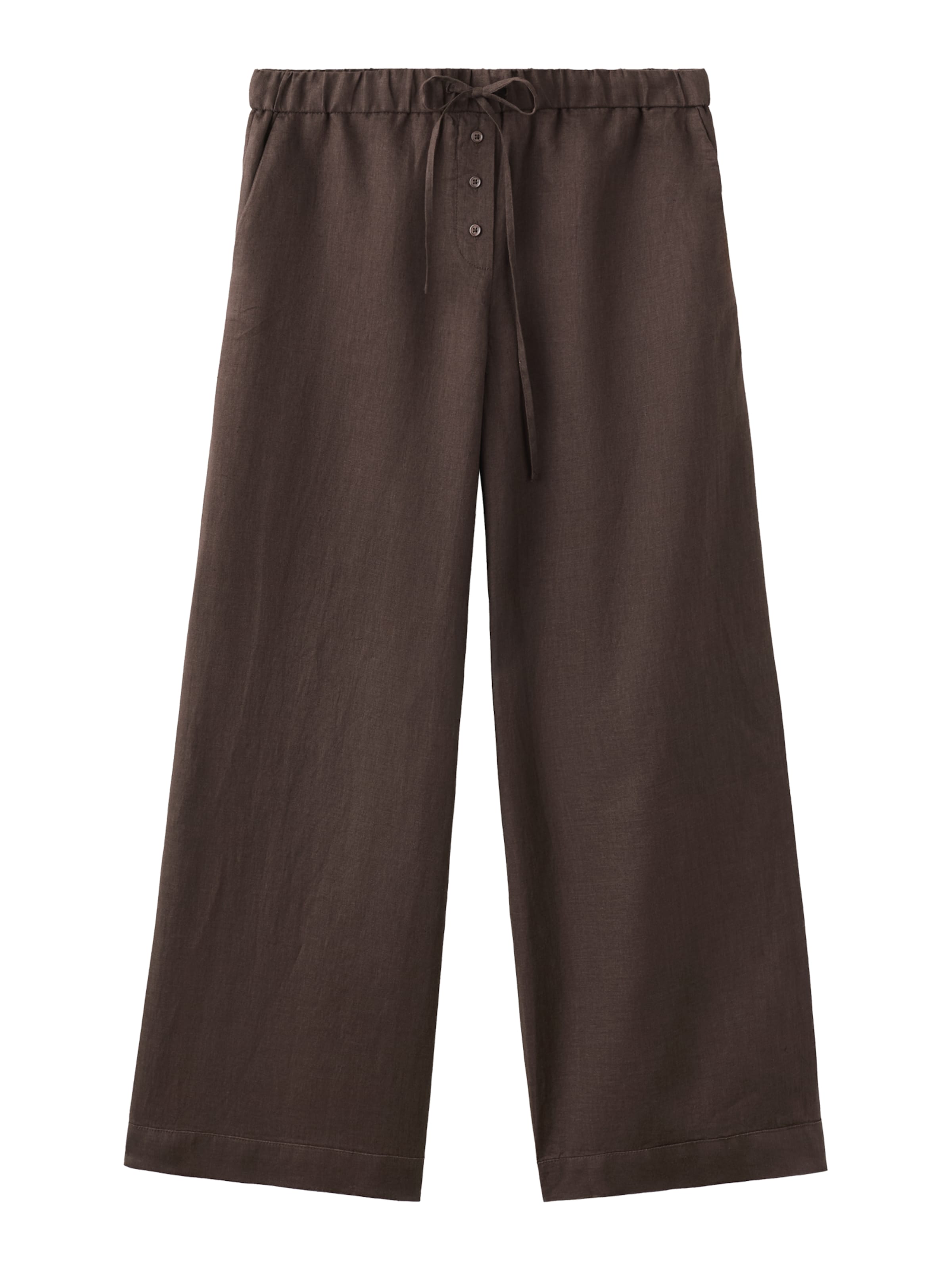 Wide Leg Pantalon 'SOMA' MANGO en marron : devant