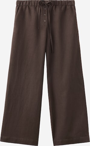 MANGO Wide Leg Housut 'SOMA' värissä ruskea: etupuoli