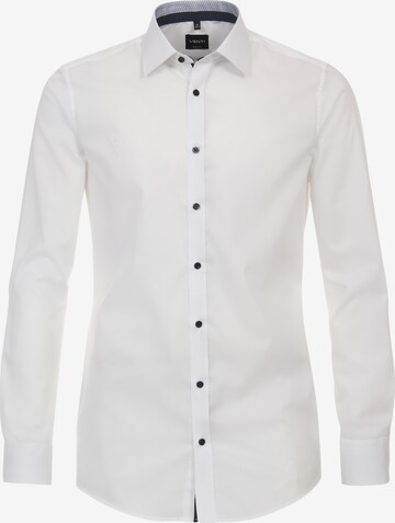 VENTI Slim fit Business Shirt in White: front