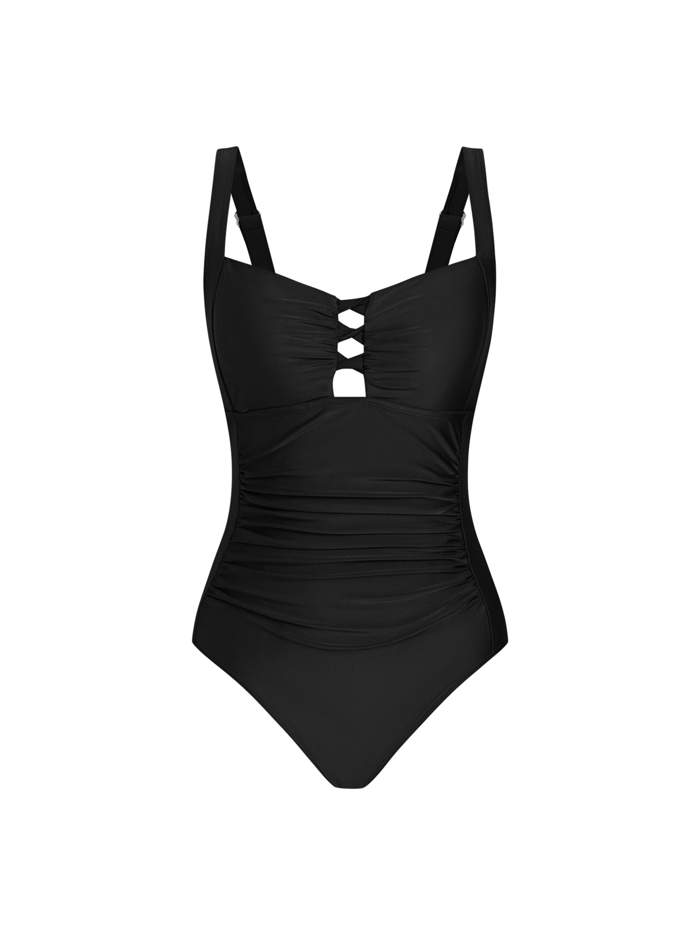 Cupshe Bustier Badeanzug‌‌‌‌‌‌‌‌‌‌ in Schwarz: Vorderseite