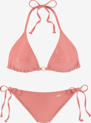 LASCANA Triangel Bikini in Roze: voorkant