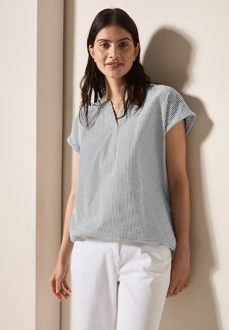 CECIL Blouse 'Seersucker' in Blue: front