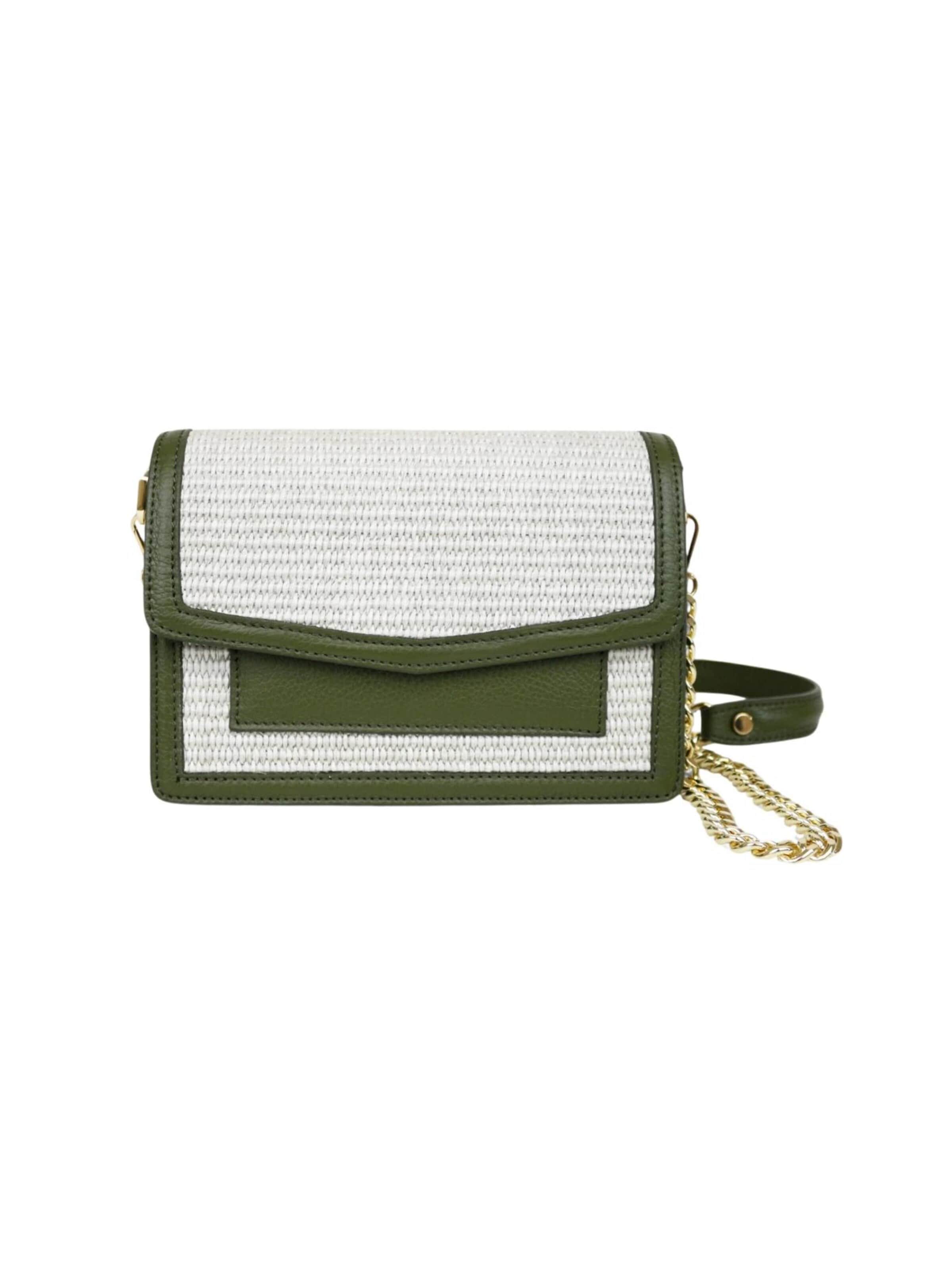 SARA BY JG Crossbody Bag 'L'Armonia - Olive Green' in Green: front