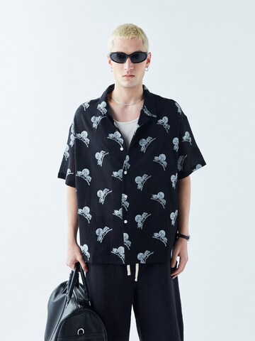 VAMOS CLO Button Up Shirt 'Huntsville' in Black: front