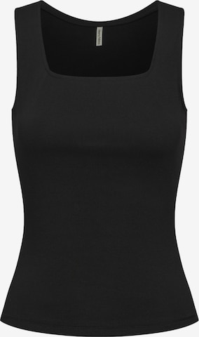 cfab (formerly creamy fabrics) Top 'Cotton Tanktop mit eckigem Ausschnitt' in Black: front