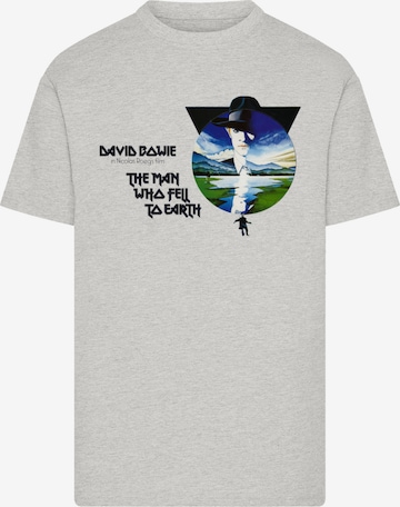 F4NT4STIC Shirt 'The Man Who Fell To Earth David Bowie' in Grey: front