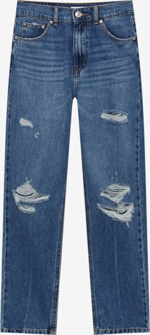 Pull&Bear Regular Jeans in Blauw: voorkant