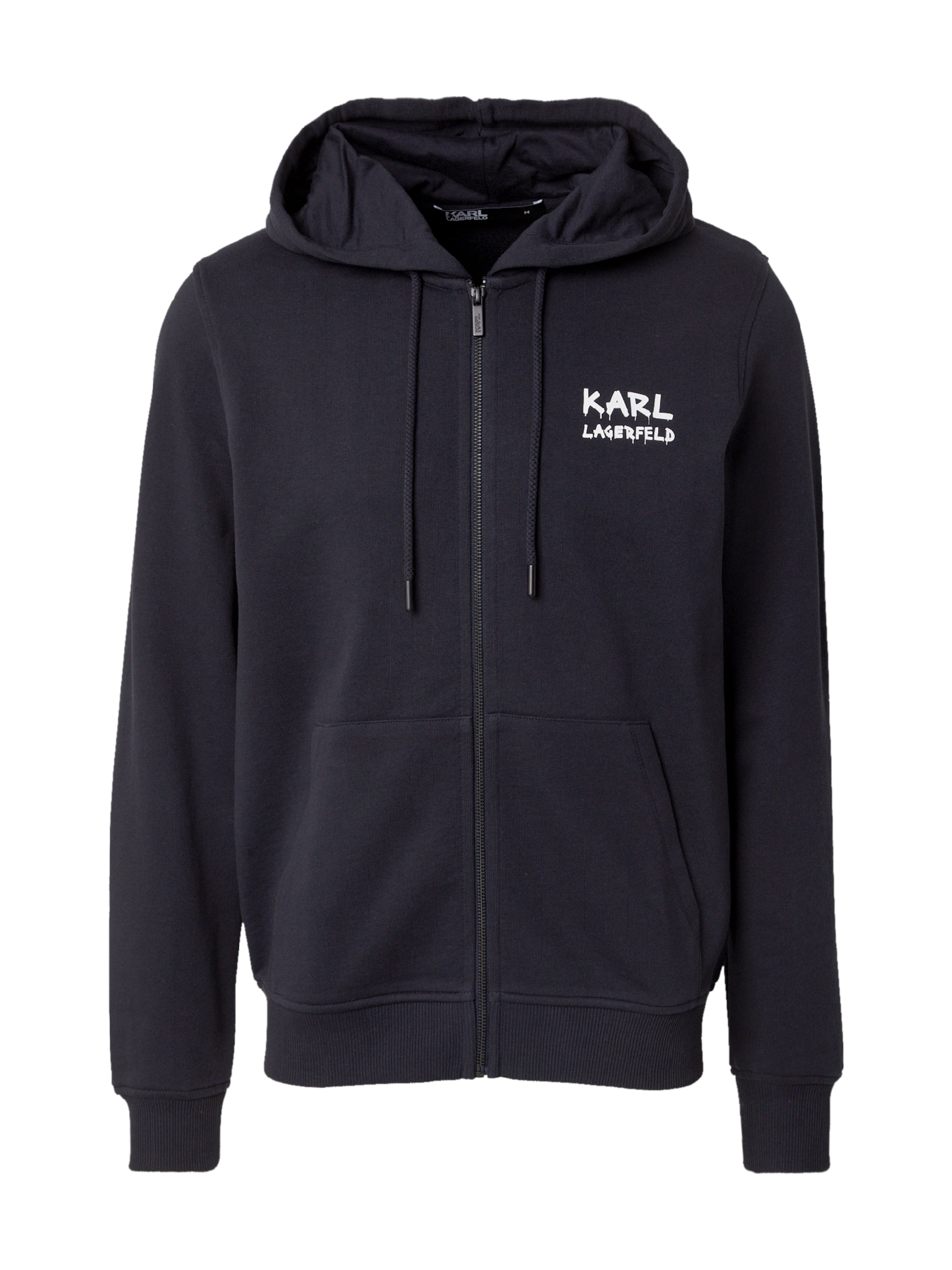 Karl Lagerfeld Суичъри с качулка в синьо: отпред