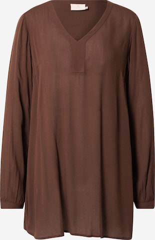 KAFFE CURVE Tunic 'Amber' in Brown: front
