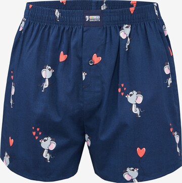 Boxers ' Motives ' Happy Shorts en bleu : devant