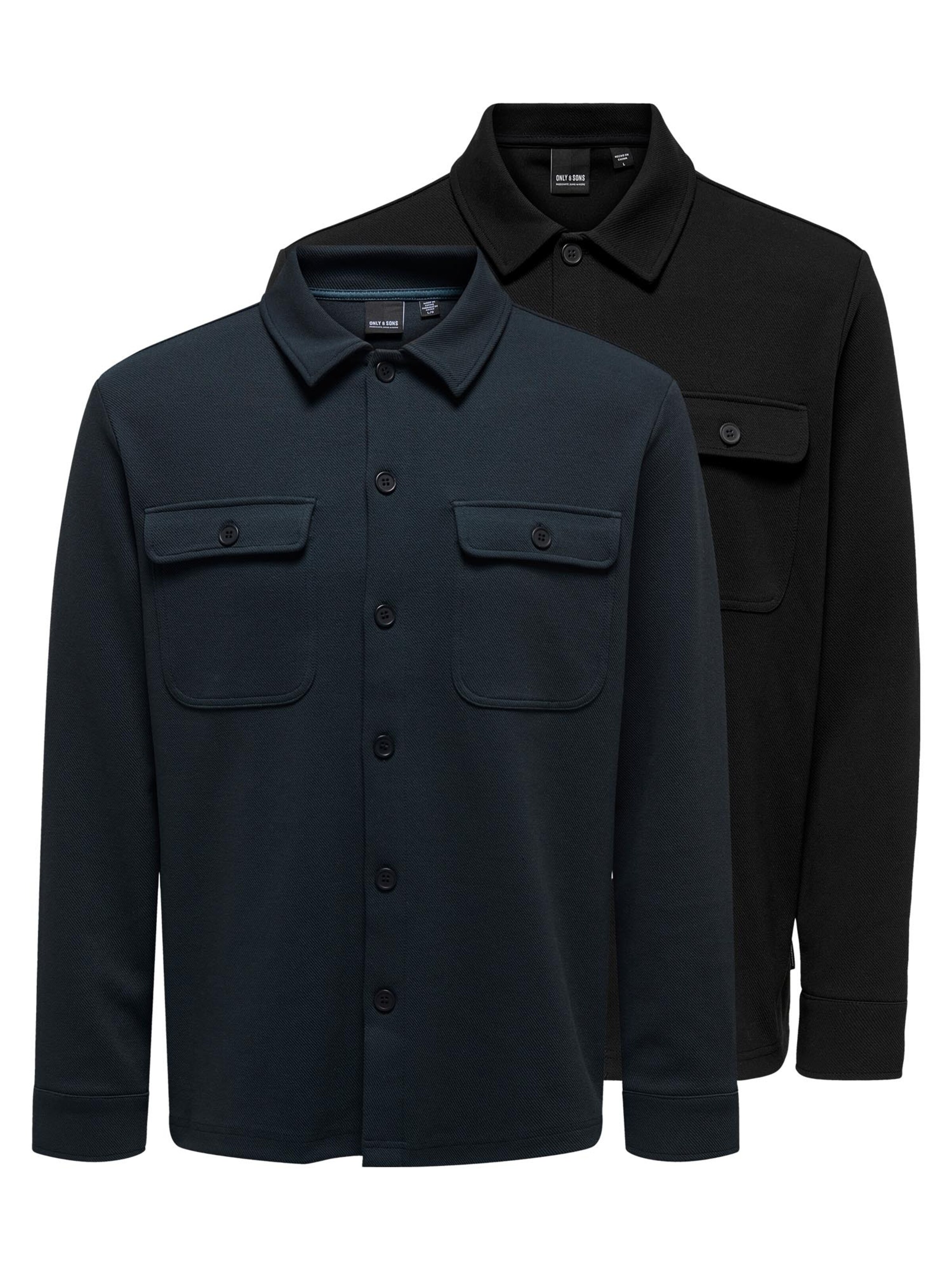 Only & Sons Overhemd 'Newkodyl' in Zwart: voorkant