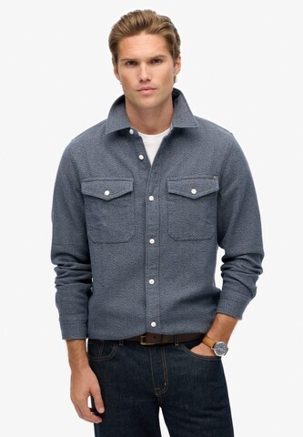 Coupe regular Chemise Superdry & Co en bleu : devant