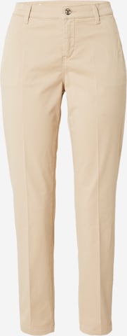 Coupe slim Pantalon chino MAC en beige : devant