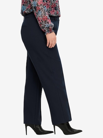 SHEEGO Regular Trousers with creases in Blue