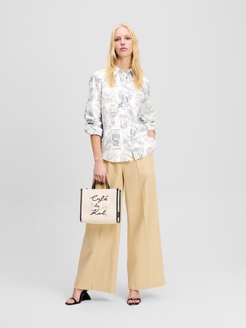Camicia da donna 'KL x Jorge Parra' di Karl Lagerfeld in bianco