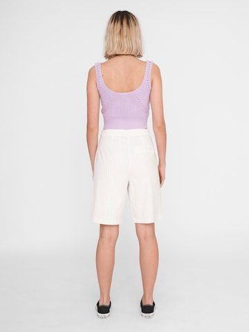 Noisy may Regular Pleat-Front Pants 'Suita' in White