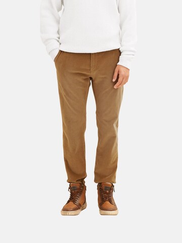 Regular Pantalon TOM TAILOR en marron : devant