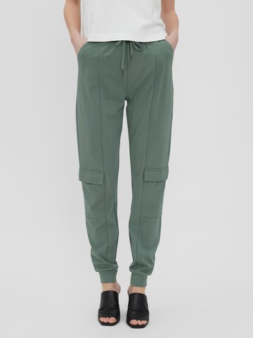 Effilé Pantalon cargo 'Eva' VERO MODA en vert : devant