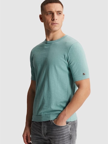 CAST IRON Shirt 'T-shirt in slub cotton' in Blauw: voorkant