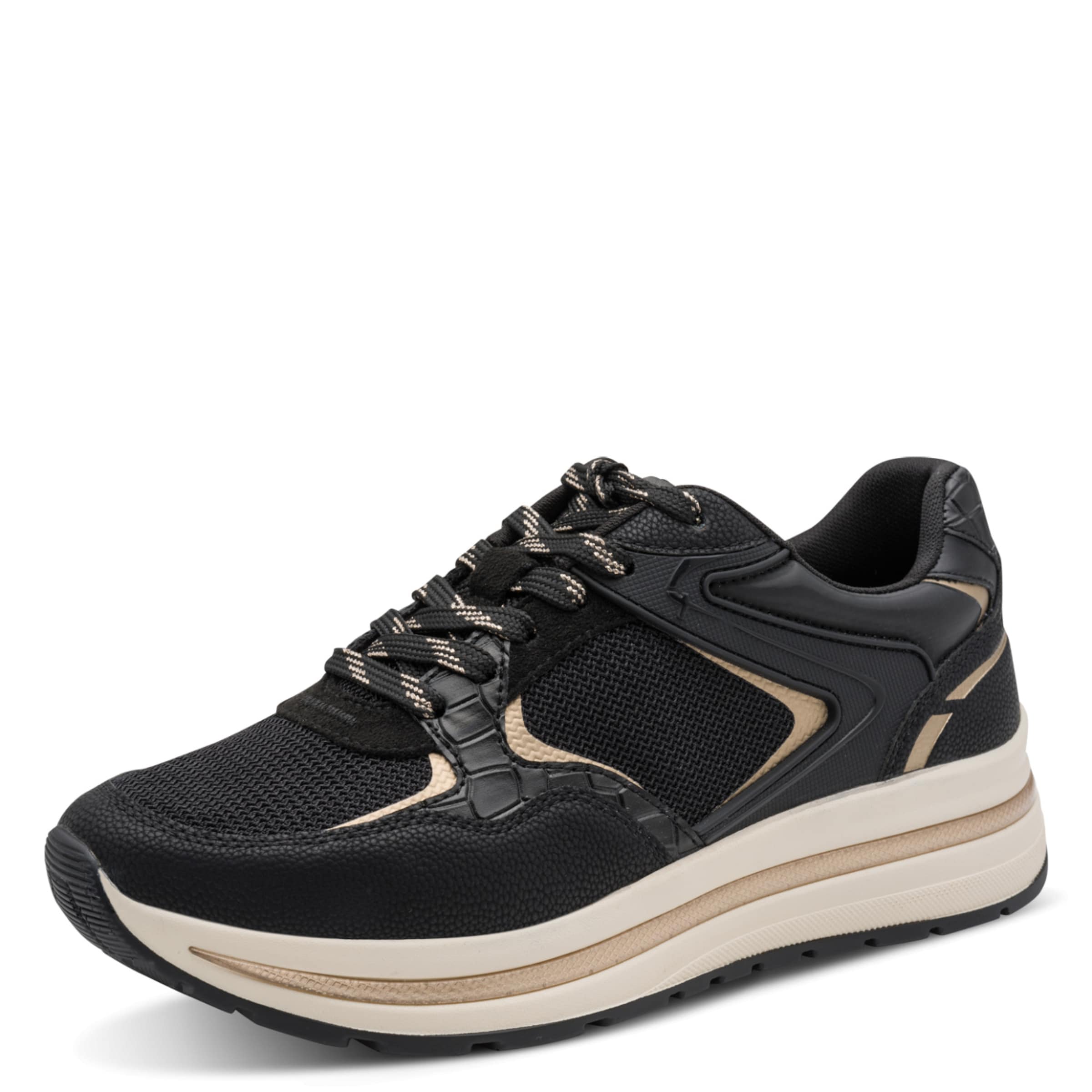Tamaris Sneakersy niskie w kolorze czarny: przód
