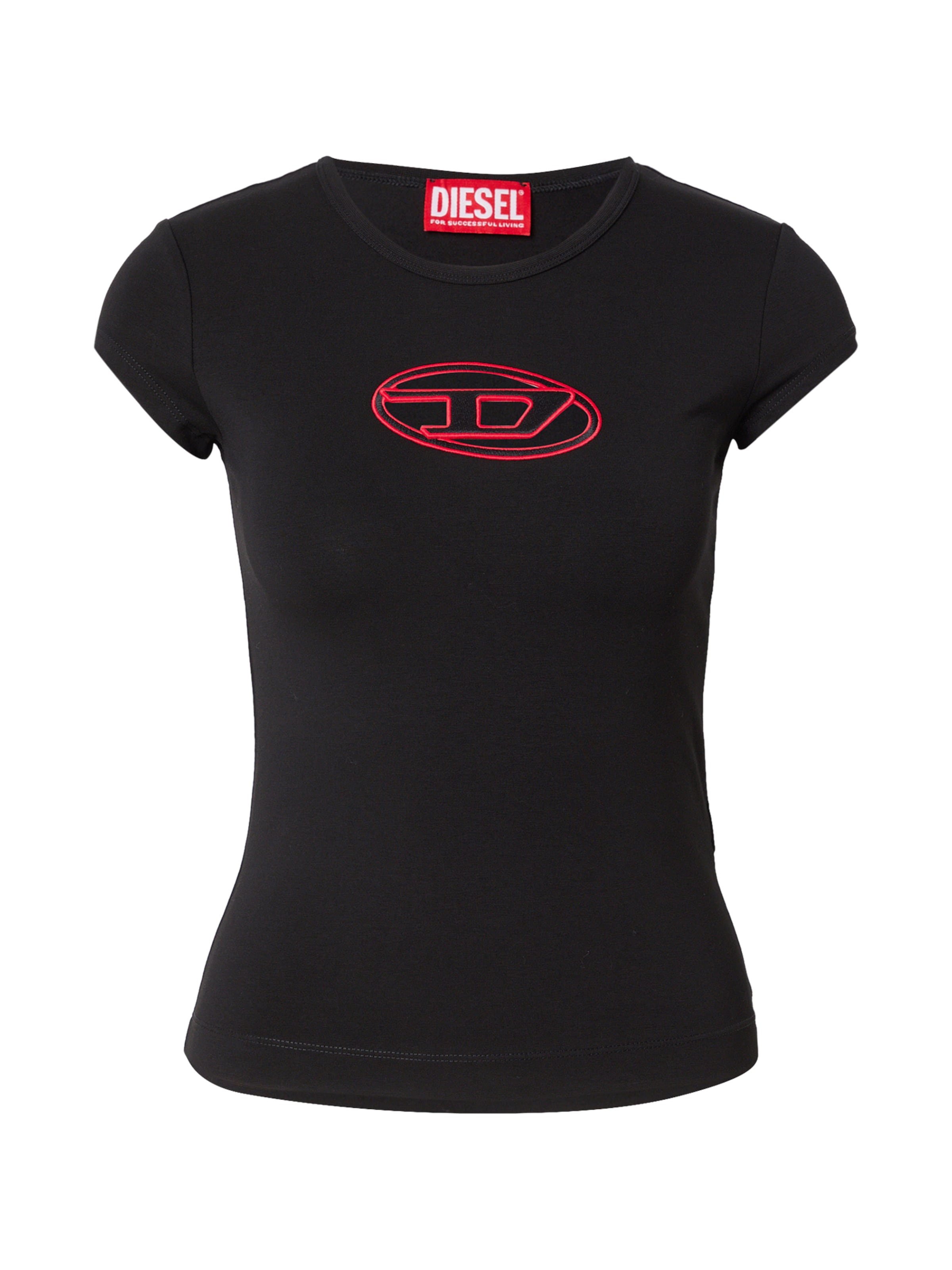 juoda DIESEL Marškinėliai 'ANGIE': priekis