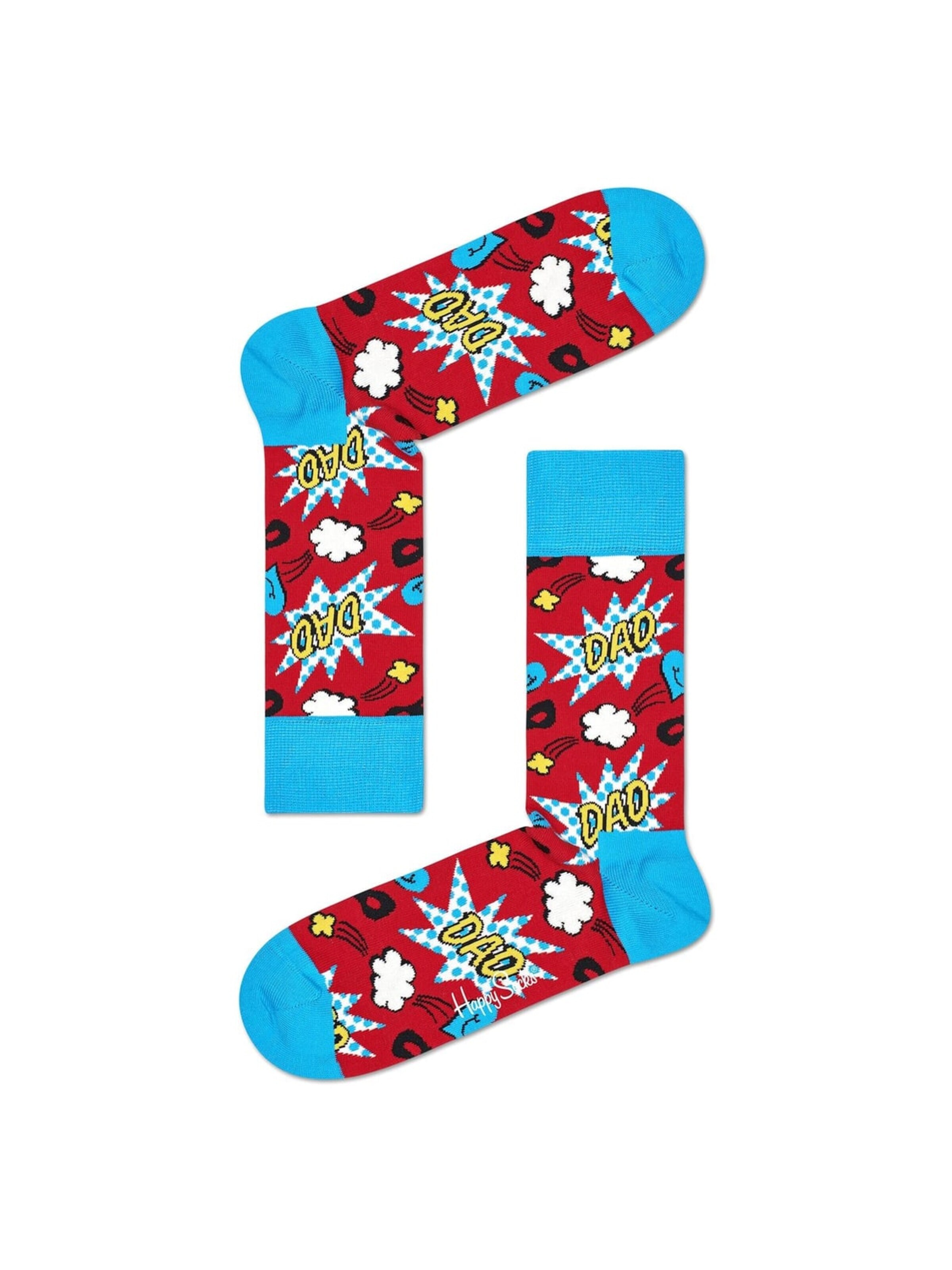 Happy Socks Chaussettes 'Super Dad' en 41-46 en mélange de couleurs, Vue avec produit