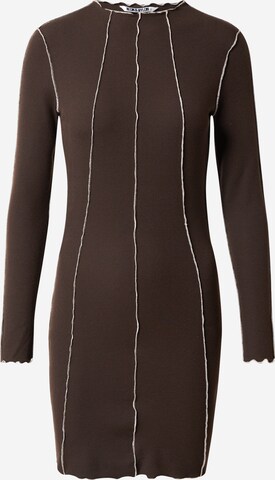 NEON & NYLON Dress in Brown: front